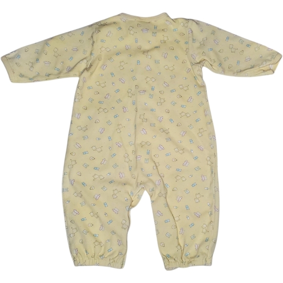 Carter's Jumpsuit Romper Yellow Cute Print Baby Boys Large (6-9 Months) - Picture 2 of 5